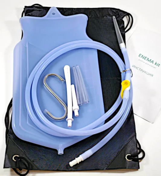 3.5 Литра Силиконова Клизма с Всички Екстри 3 Метра Маркуч